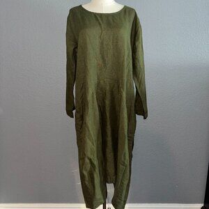 KLOTH 100% LINEN LAGENLOOK DRESS - Ethically Manufactured -Designed in Australia